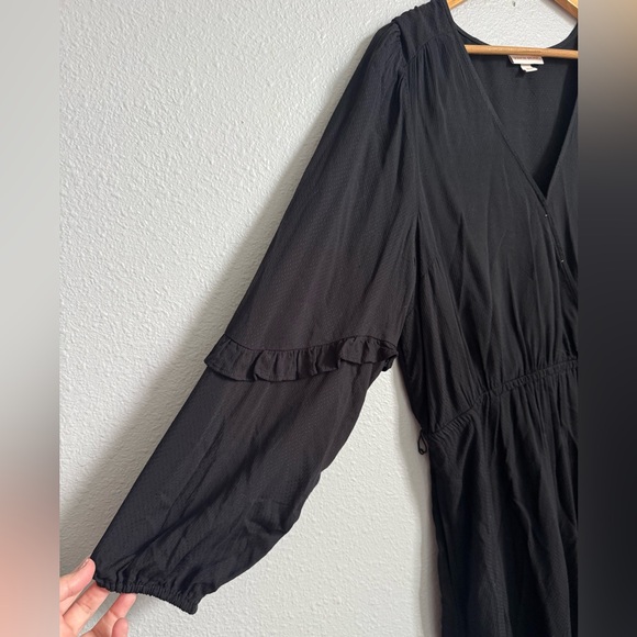 XL Black Boho dress, Knox Rose, Long black dress - Picture 3 of 10